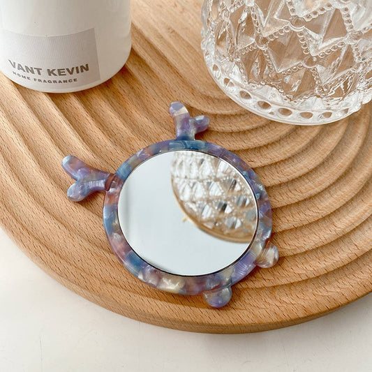 Cute Animal Acetate Mini Makeup Mirror, Portable