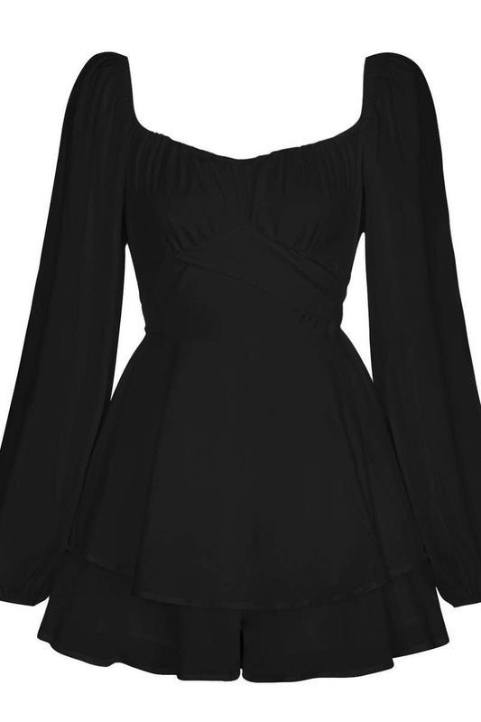 CWSBSL0169_SOLID COLOR FASHIONABLE RUFFLED CASUAL JUMPSUIT