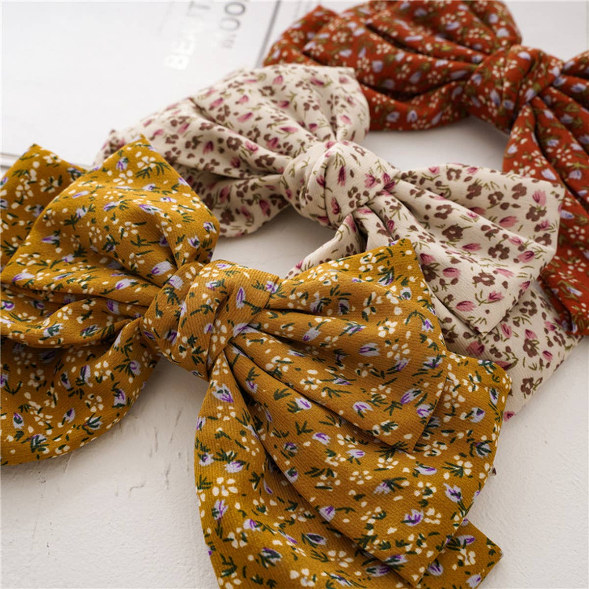 NEW THREE-LAYER KNOTTED LARGE BOW HAIRPIN_CWAHA0852