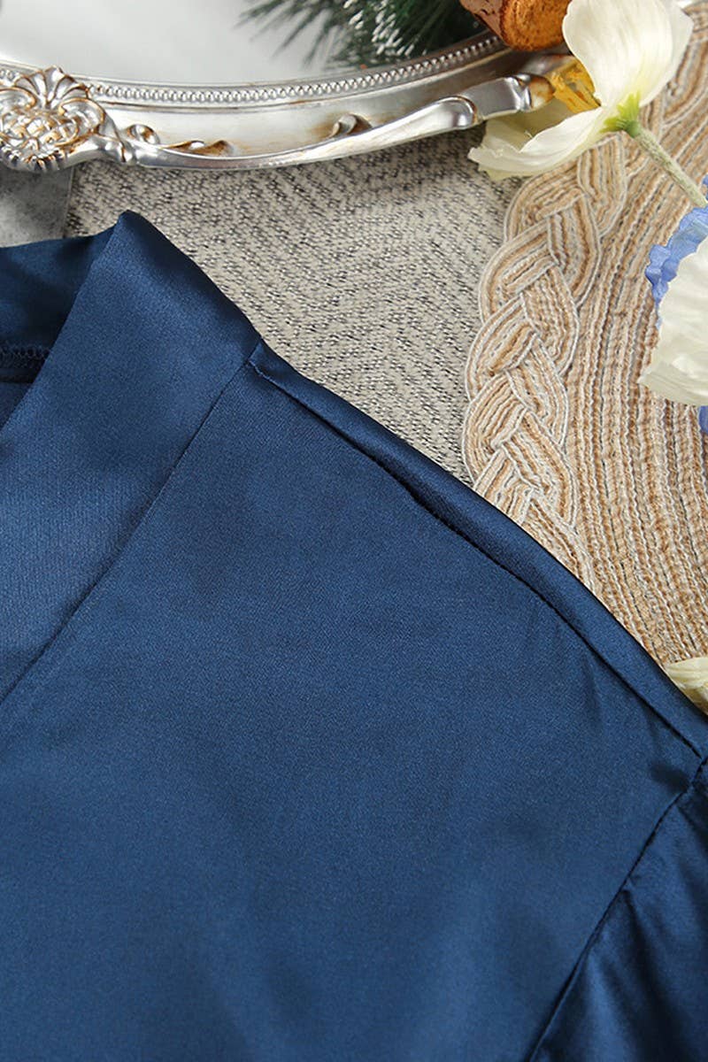 CWSPJ0340_FEATHER PANELED UNDERWEAR SHORTS PAJAMA SET