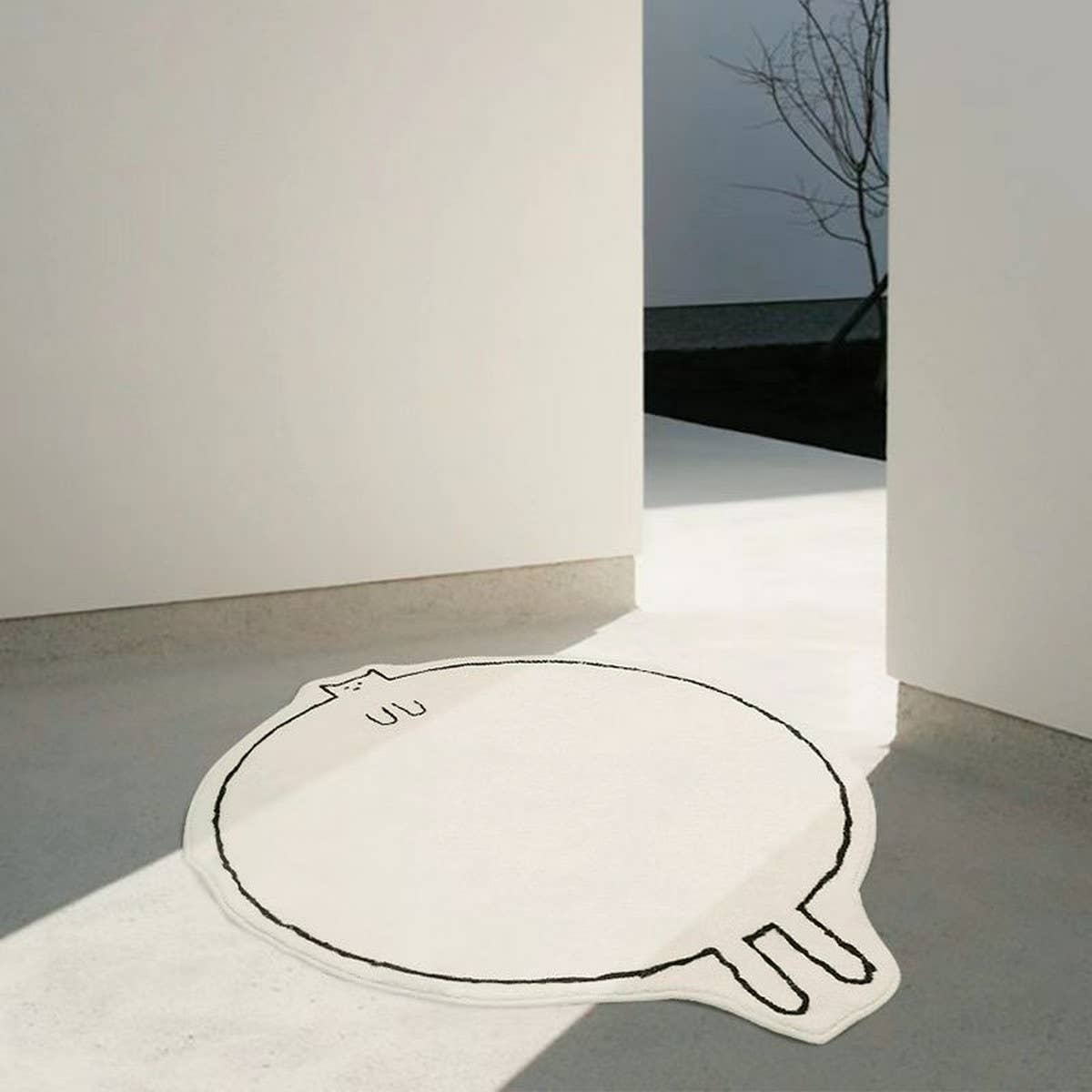 Plush Cat Rug, Thick Cozy Mat for Bedroom & Living_CWMM7519