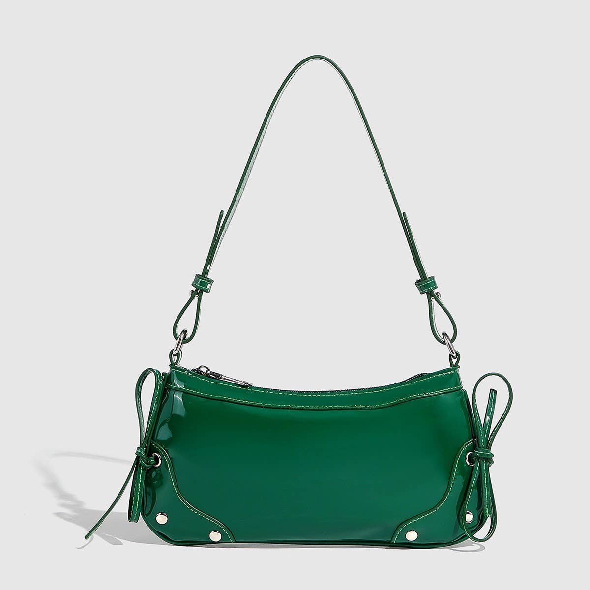 Solid Bowknot Shoulder Bag for Women_CWAB5683