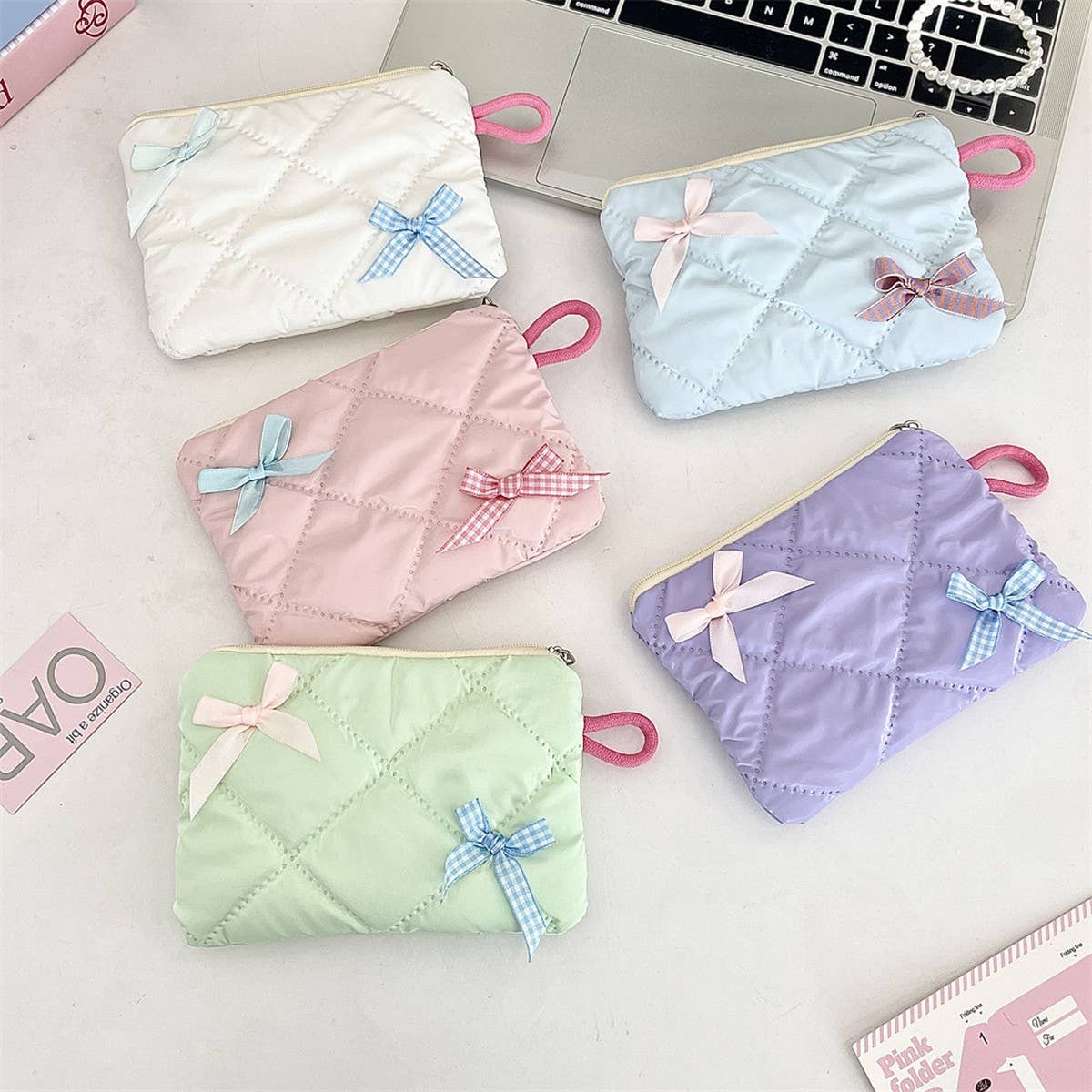 CWAB5787_SHINY BOW PORTABLE STORAGE BAG
