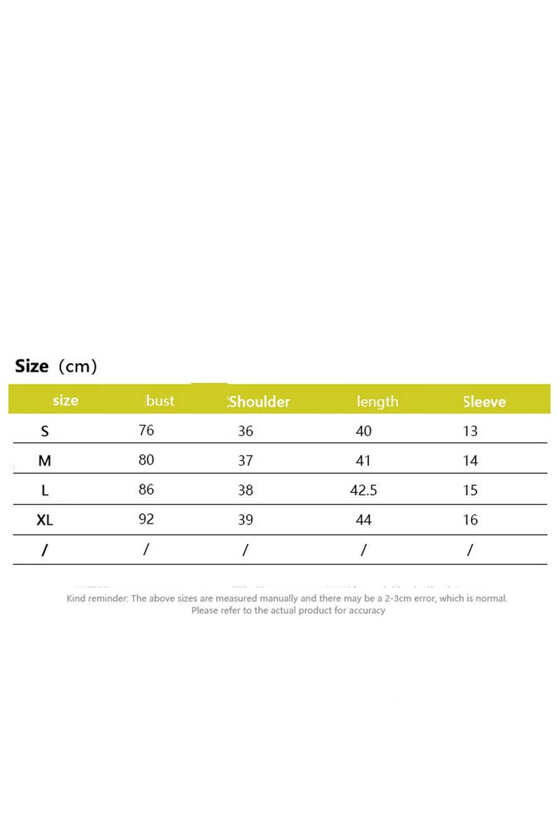 CWTTS1582_SUMMER ELASTIC V-NECK T-SHIRT SHORT-SLEEVED TOP