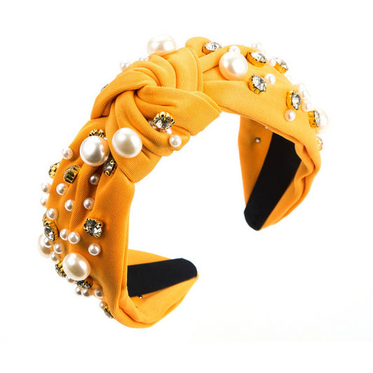 NEW FASHIONABLE WIDE-BRIMMED PEARL HAIRBAND_CWAHA0813