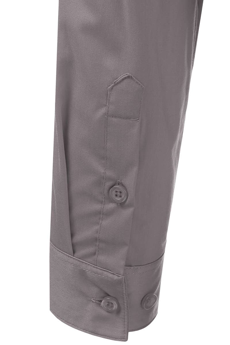 CWTSTL709_3/4 Sleeve Button Down Collar Shirt Blouse