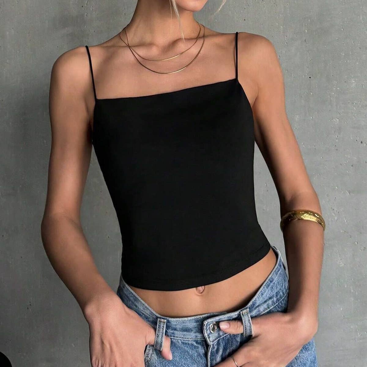 Basic sexy slimming sleeveless halter top