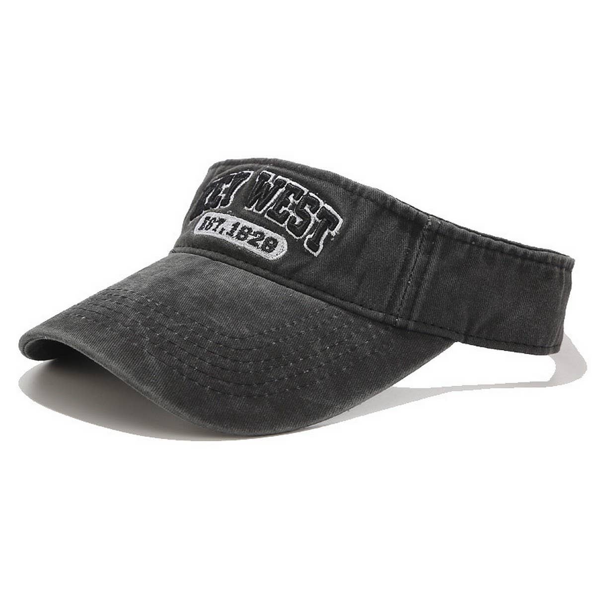 Embroidered Visor Hat - Retro Trendy Sunshade Cap_CWAH3301