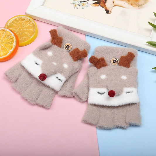 CHILDREN'S HALF-FINGER FLIP COVER WARM TOWER SKIN_CWAG0162