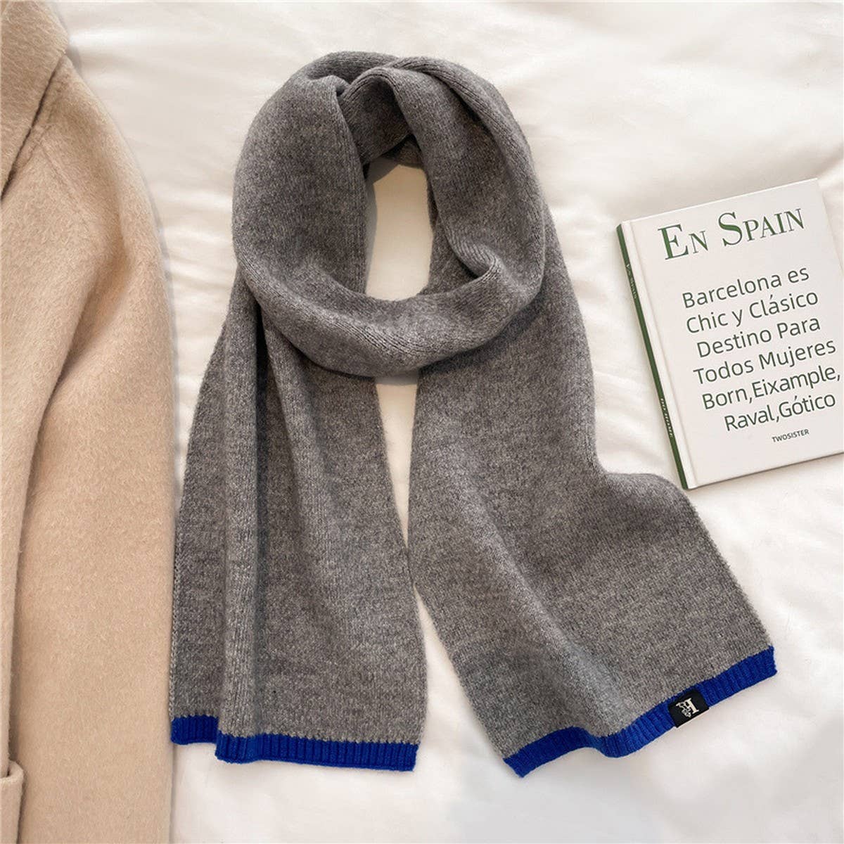 SOLID COLOR COMMUTER ALL-MATCH WARM SCARF_CWASC0976