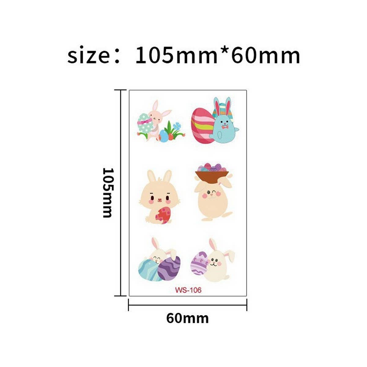 Easter Egg & Bunny Tattoos ? Kids Waterproof Set
