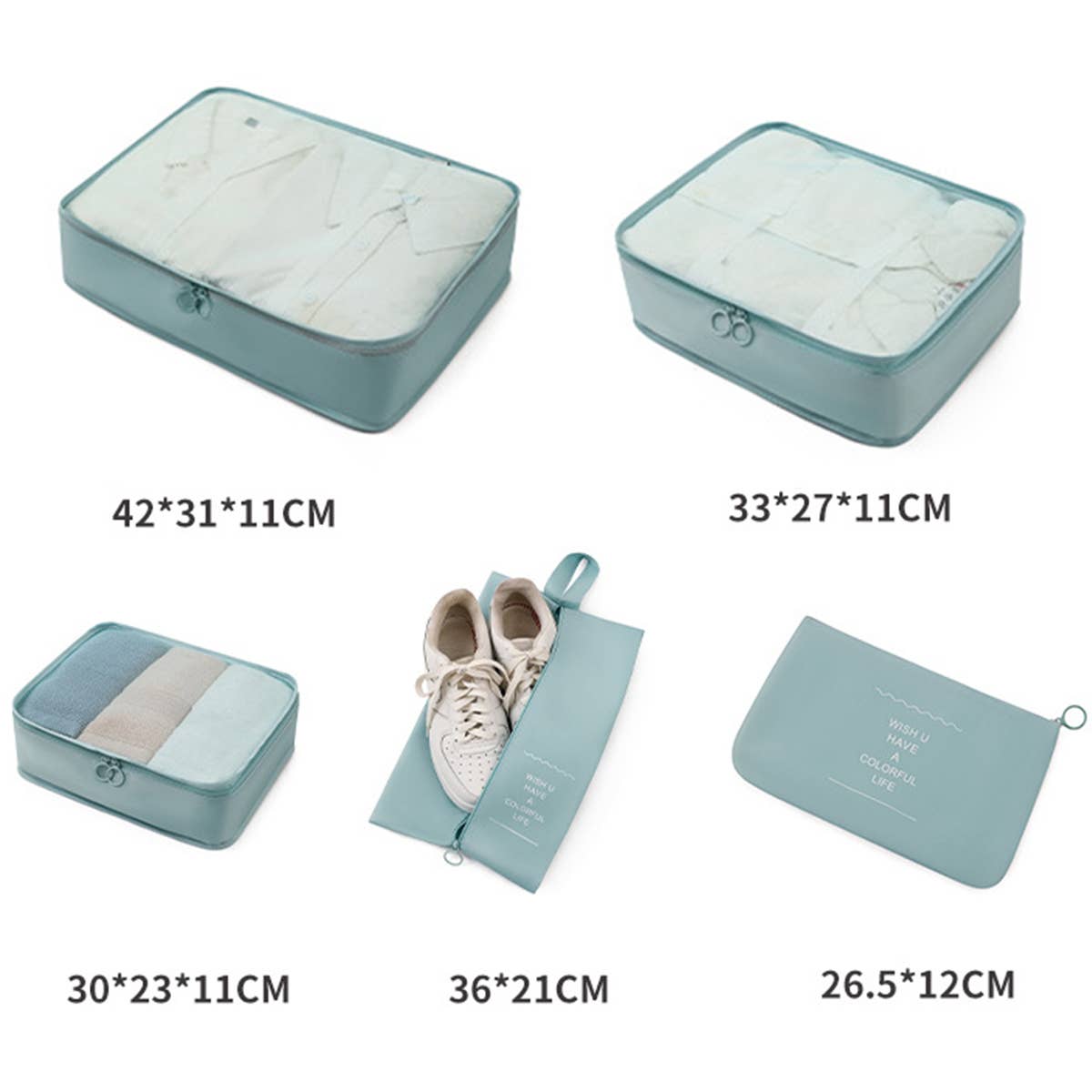 5SET LIGHTWEIGHT TRAVEL LUGGAGE ORGANIZER_CWAB0546