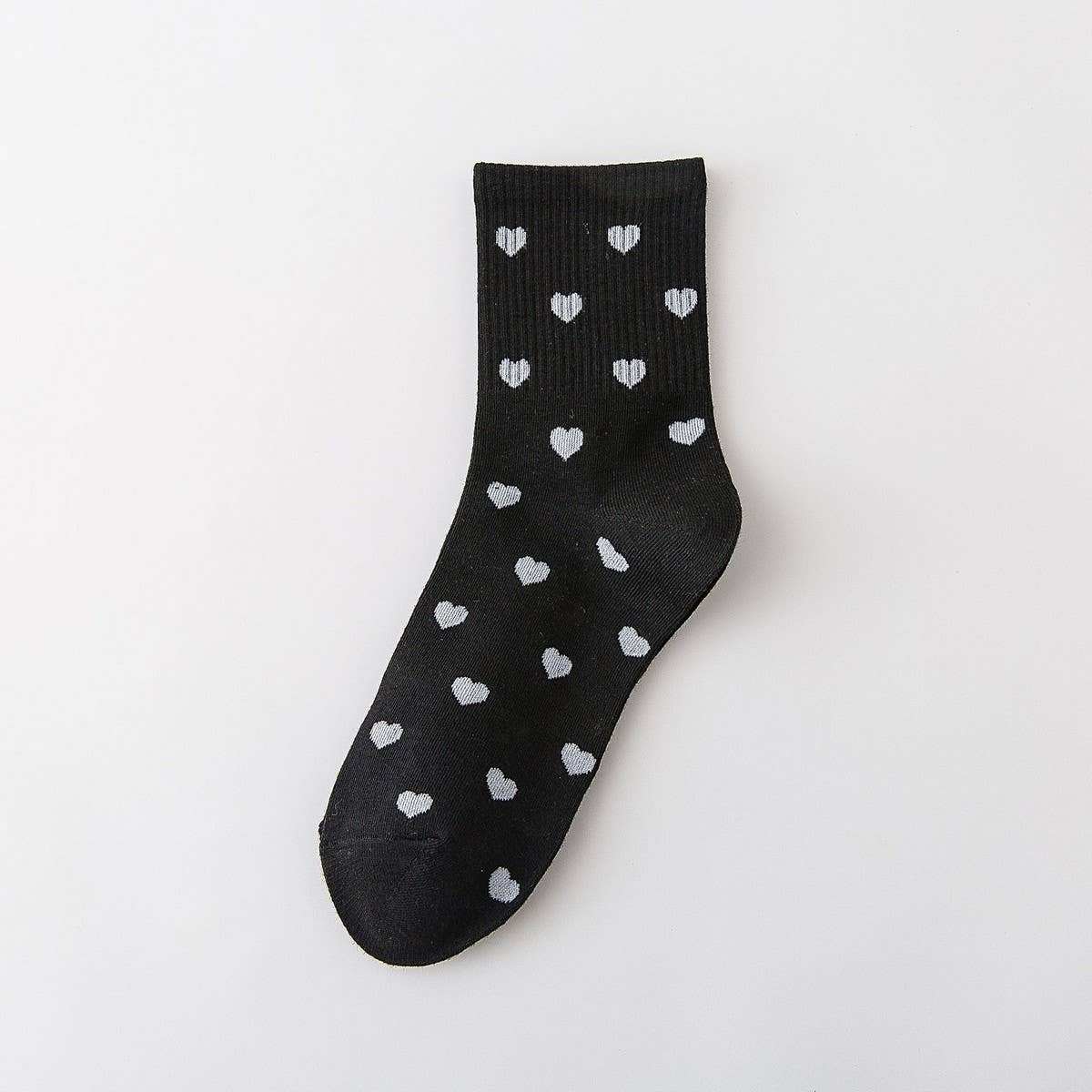 WOMEN'S FASHION HEART COTTON MIDDLE SOCKS