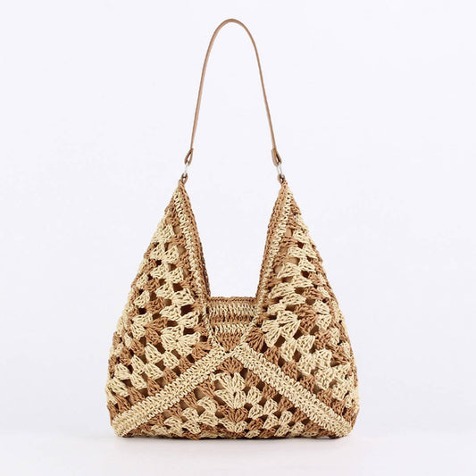 POPULAR RETRO ETHNIC STYLE PAPER ROPE WOVEN BAG_CWAB4695