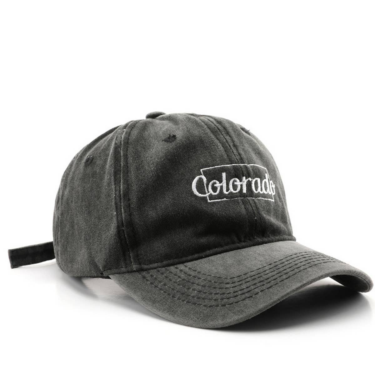 CWAH3241_SOLID COLOR LETTER EMBROIDERED BASEBALL CAP