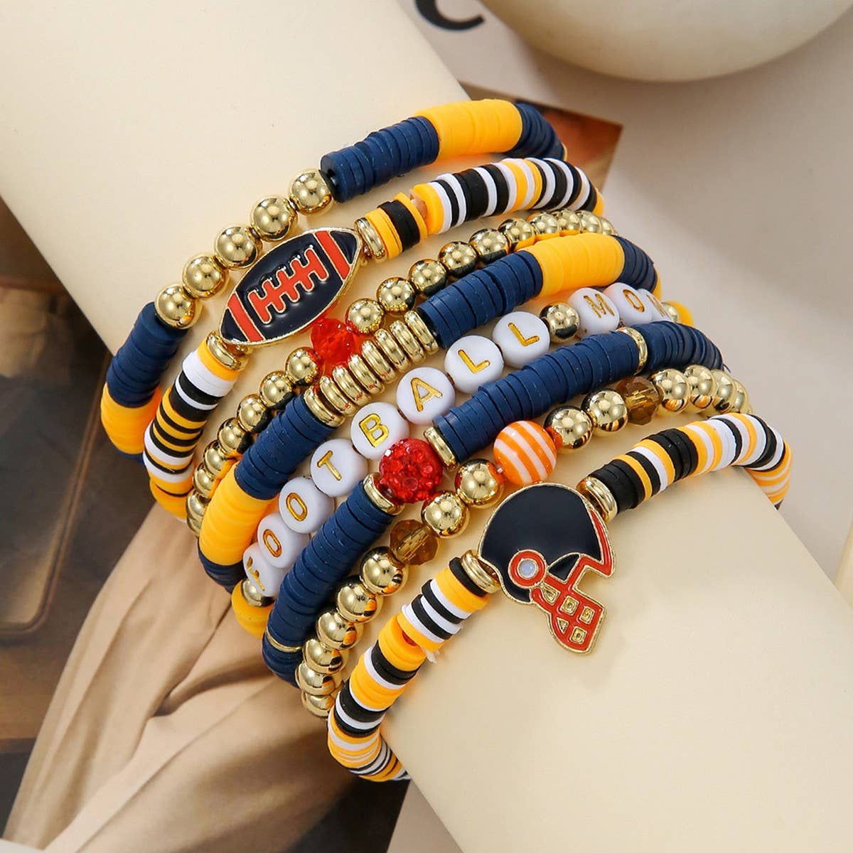 BRACELET 8-PIECE SET POLYMER CLAY BRACELET_CWMM3512