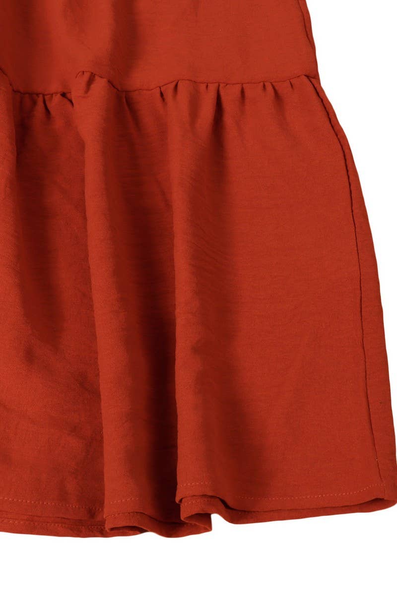 CWDMD2144_V-NECK HIGH-WAISTED CAKE DRESS