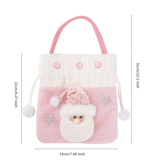 CWMM9412_CHRISTMAS NEW PINK PLUSH CANDY GIFT BAG