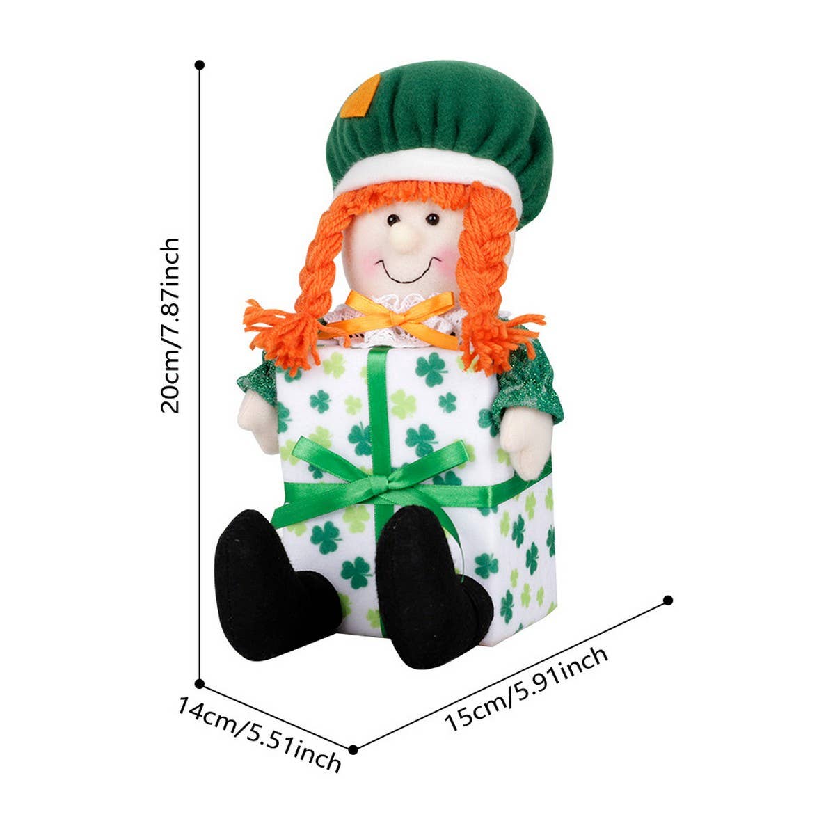 ST. PATRICK'S DAY GREEN LEAF FESTIVAL DOLLORNAMENTS_CWMM3447