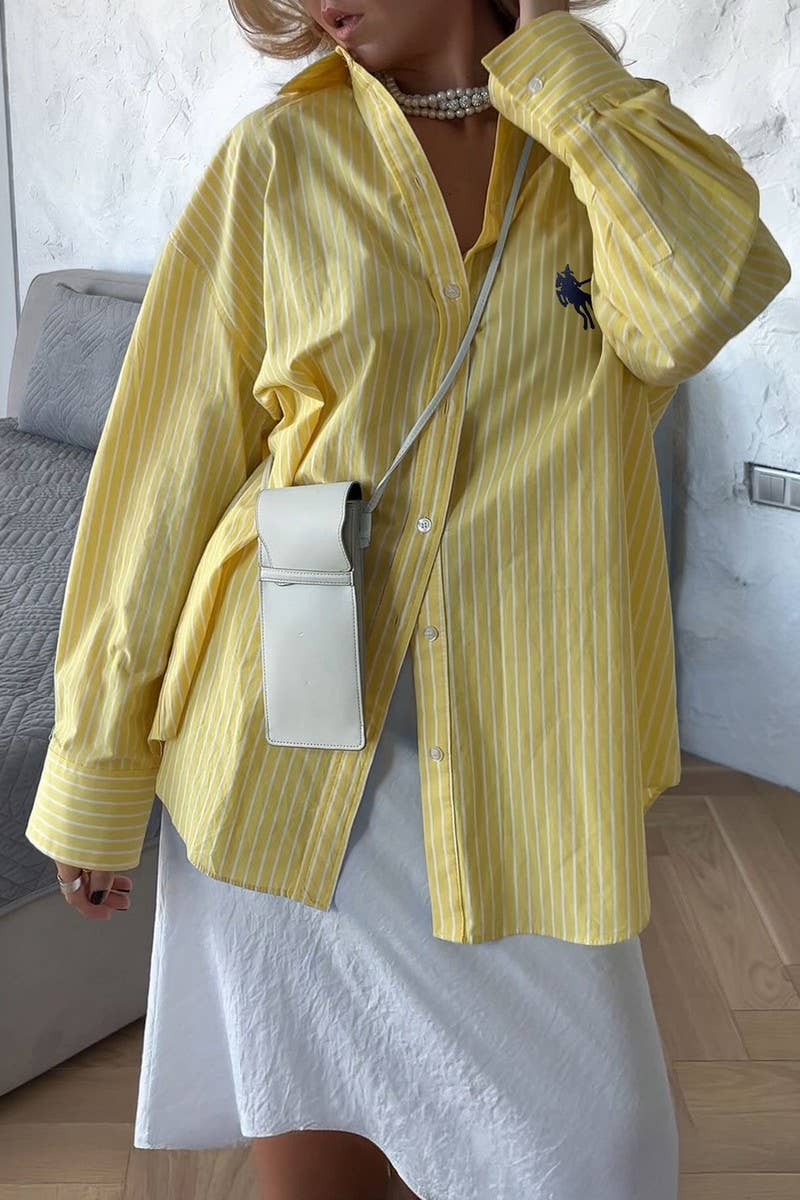 CWTSTL01005_CASUAL VACATION STRIPED BUTTON LONG SLEEVE SHIRT