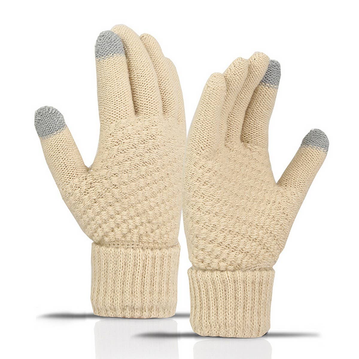 CWAG00544_WOMEN CUTE WINTER KNIT TOUCHSCREEN GLOVES
