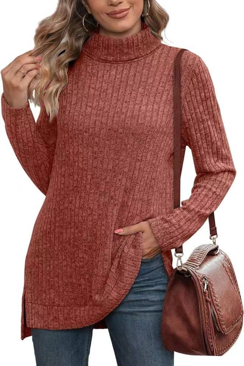 CWOSWL6444_WINTER TURTLENECK SWEATER WITH LONG SLEEVES