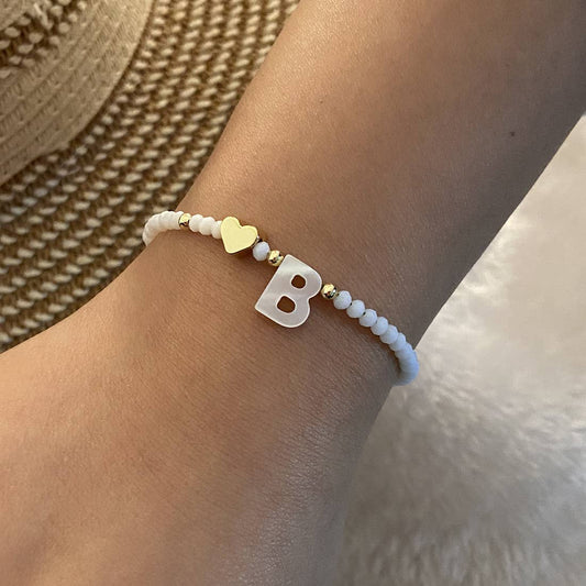 26-letter shell beaded bracelet