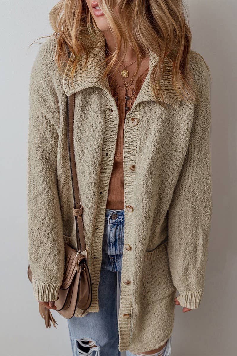 CWOCAL00708_CASUAL OVERSIZED DROP SHOULDER KNIT CARDIGAN