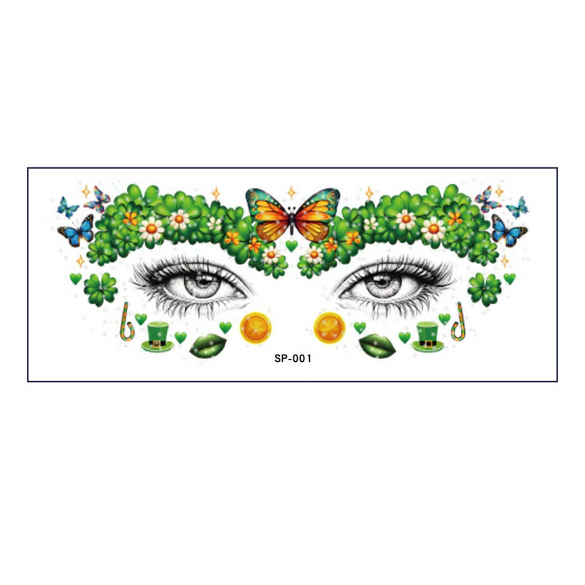 Lucky Clover Face Stickers?Waterproof Tattoos