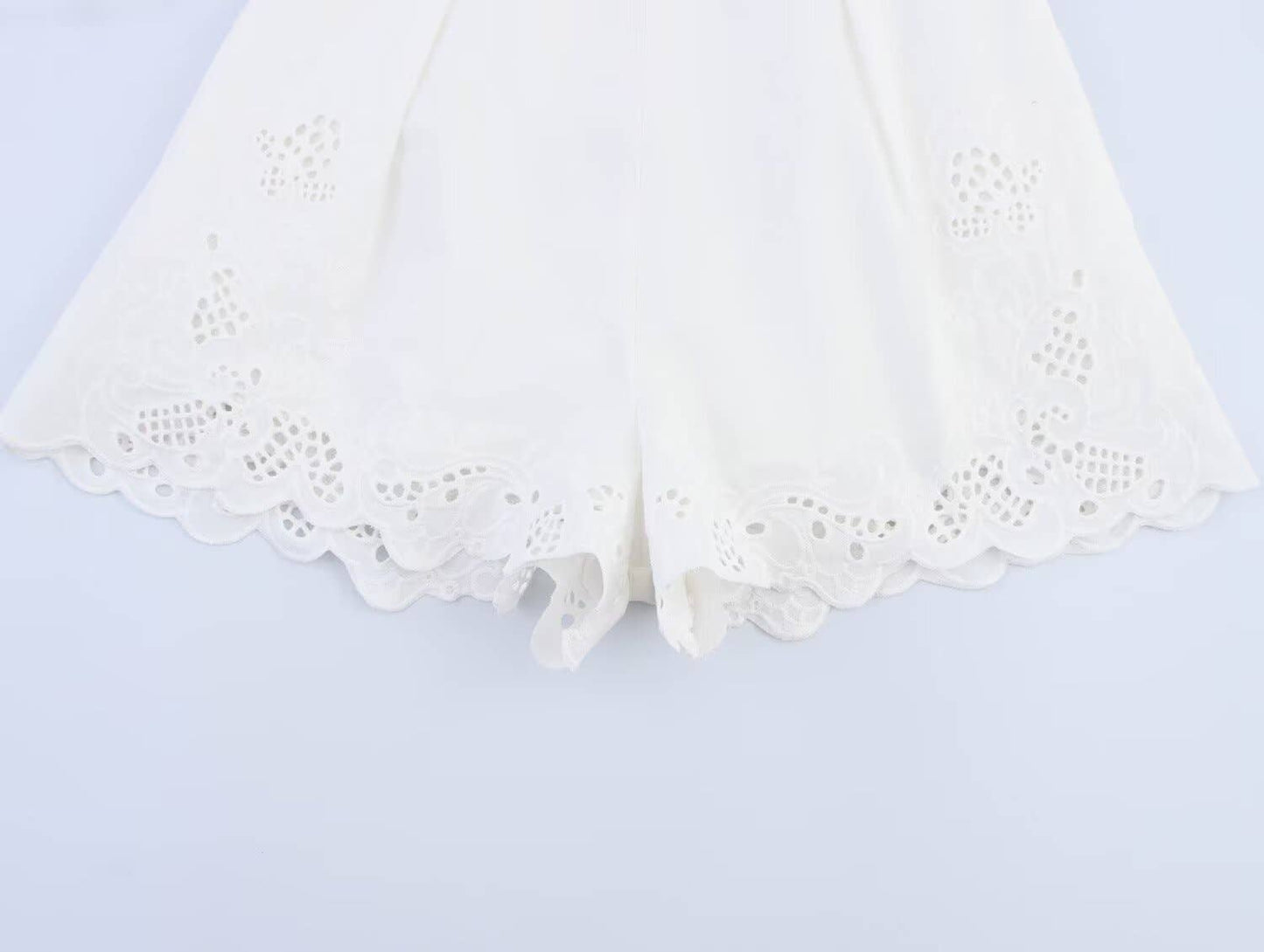 Fashionable and niche embroidered pleated shorts