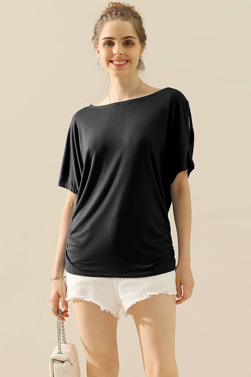 CWTTS640-P_PLUS SIZE DOLMAN SHORT SLEEVE BOAT NECKLINE TEE