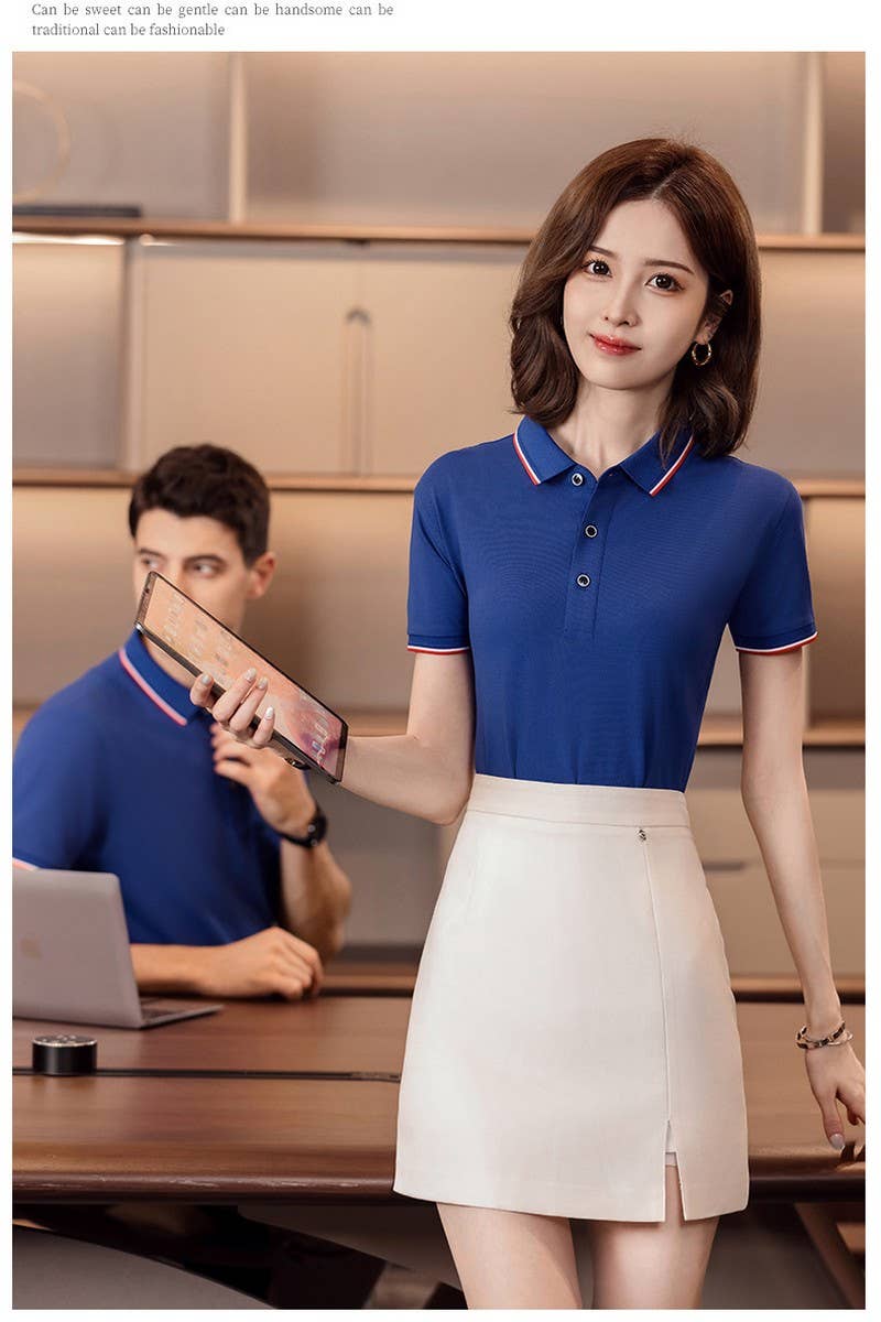 CWTBLS02458_BREATHABLE SHORT SLEEVE CASUAL TEE FOR WOMEN