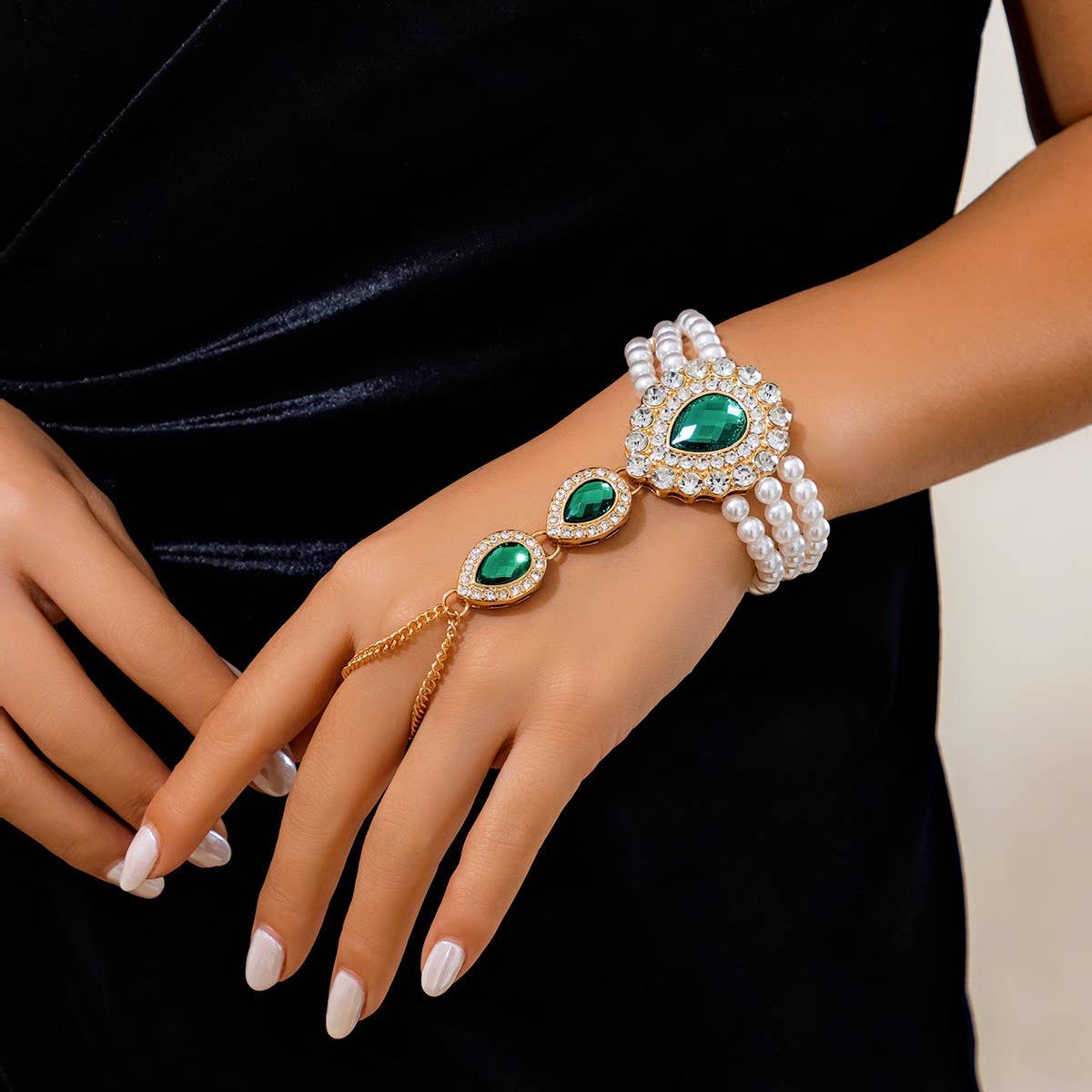 IMITATION PEARL RHINESTONE FASHION COLLAR JEWELRY