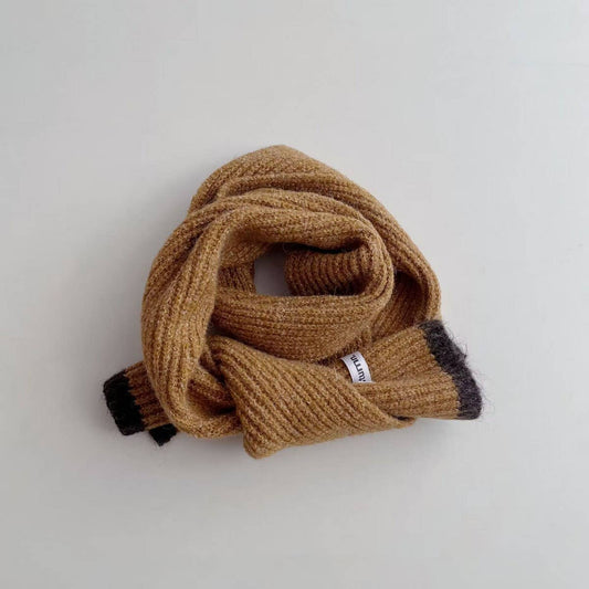 Colorblock Knit Scarf for Kids ? Warm Design