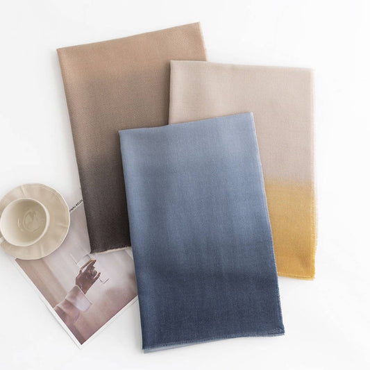 CWASC2730_WINTER GRADIENT SOLID COLOR SIMPLE COLD-PROOF SCAR