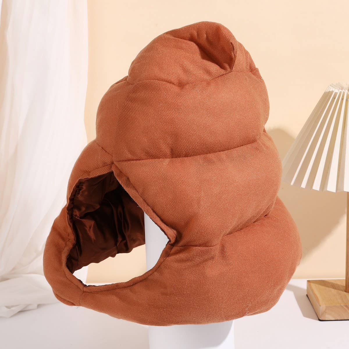 CWAH4046_POOP HEAD COVER CUTE FUNNY CARTOON POOP HAT