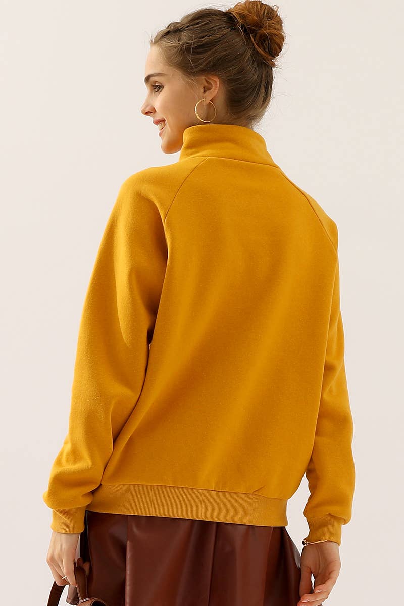 CWTTL901-P_PLUS SIZE TURTLE NECK RAGLAN?SLEEVES SWEATSHIRT