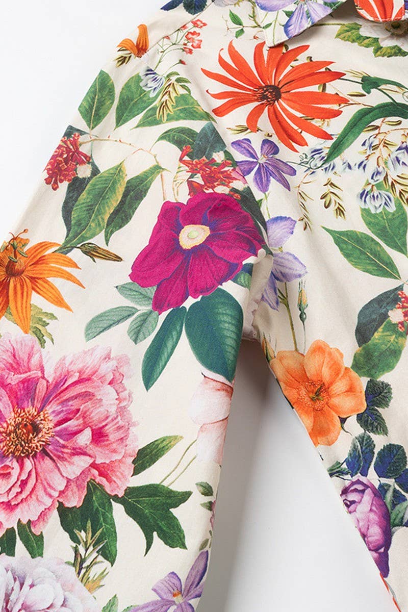 CWTBLL3816_EMPERAMENTAL AND FASHIONABLE FLORAL PRINT SHIRT
