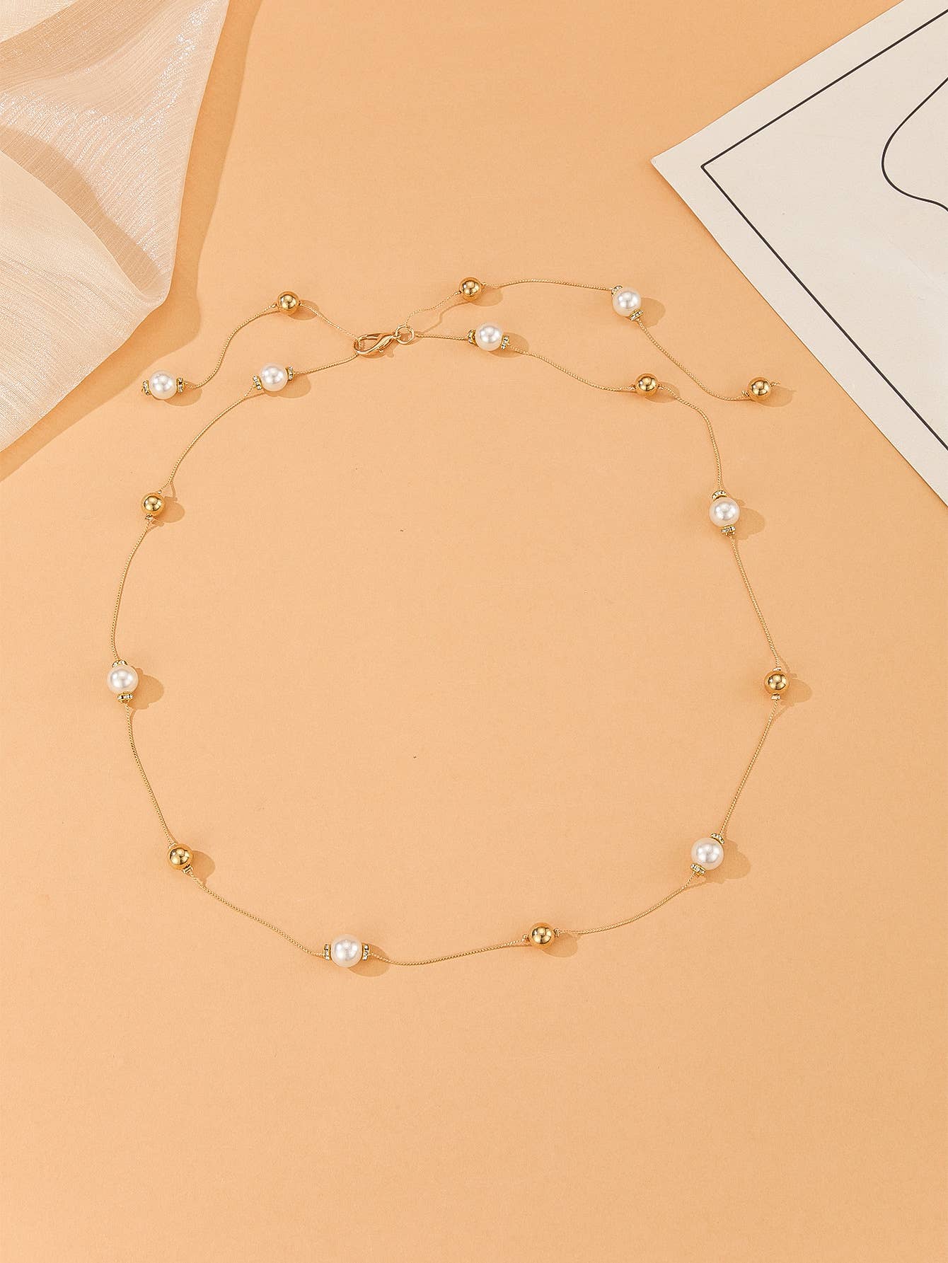 Dress delicate and high-end pearl waist chain