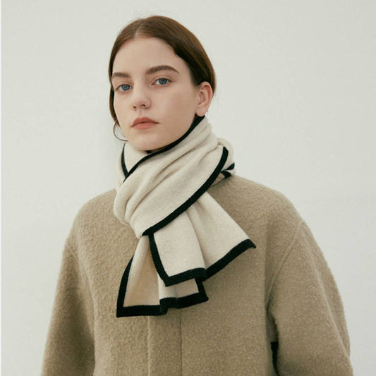 CWASC1607_WINTER FASHION PATCHWORK SCARF WARM SMALL NECK