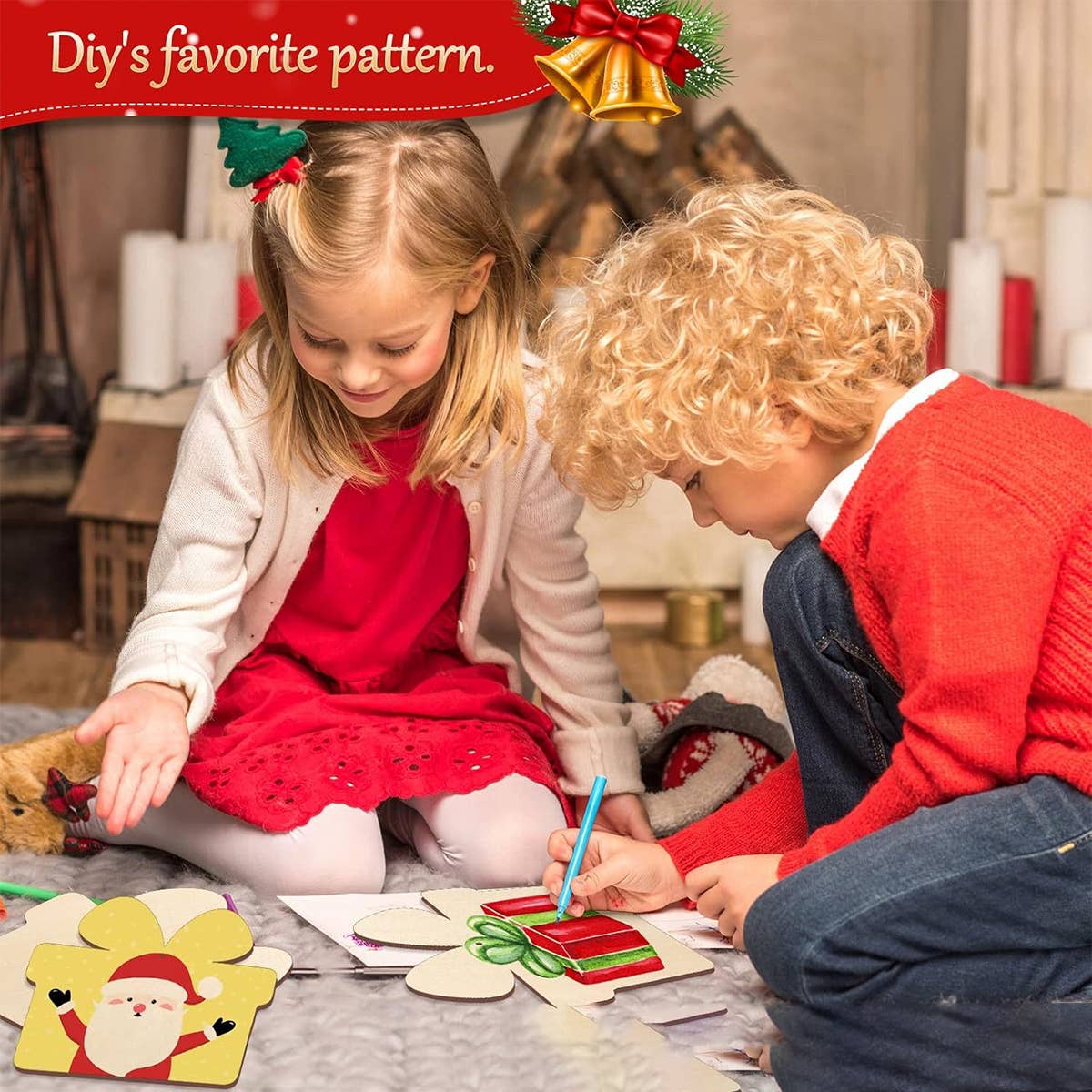 CWASC2678_HOLIDAY CREATIVE WOOD CHIP HAND-PAINTED DIY CRAFTS