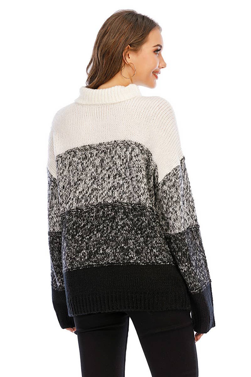 CWOSWL1711_Turtle Neck Long Sleeve Pullover Sweater