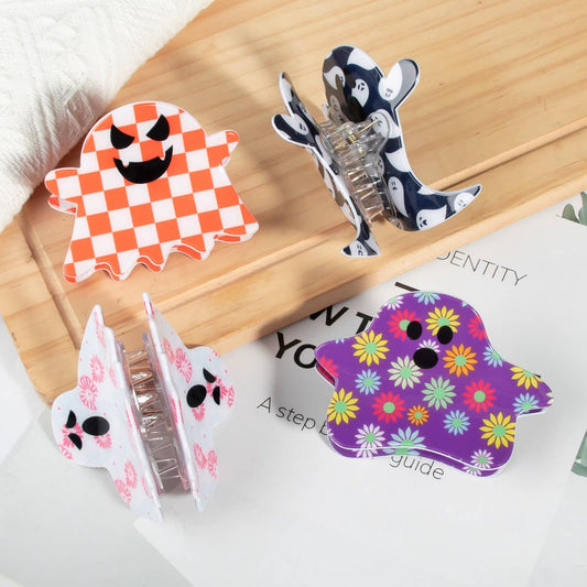 Halloween Ghost Hair Claw - Spooky Back Clip_CWAHA1451
