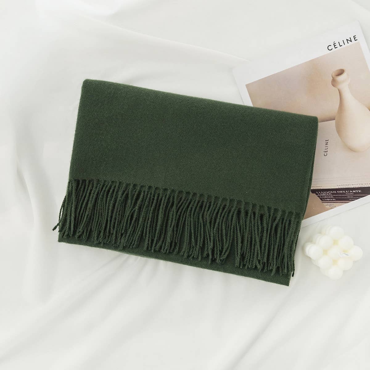 Cozy Solid Color Winter Scarf with  for Women