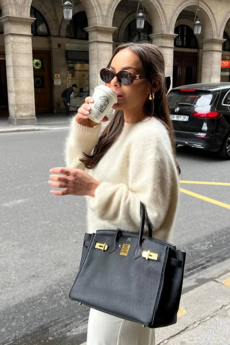 CWOSWL6688_LONG SLEEVE BRUSHED CREW NECK PULLOVER TOP