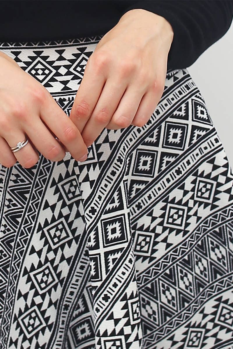 CWBSS105_High Waisted Skirt Mini A-Line Flared Skater Skirt