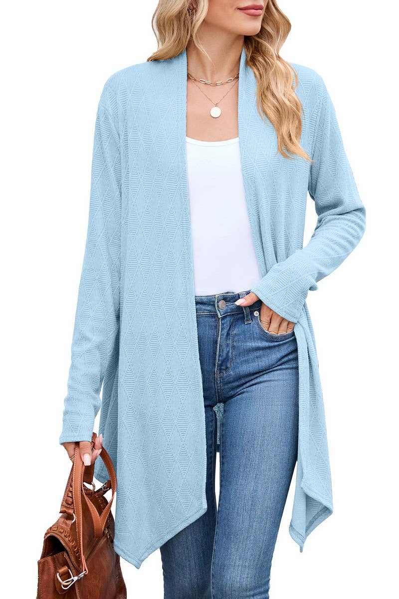 CWOCAL00859_CASUAL KNIT OPEN FRONT LONGLINE CARDIGAN