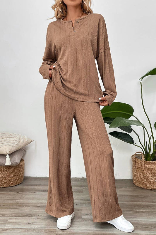 CWSS1065_CASUAL FASHION SOLID COLOR WIDE LEG PANTS SET