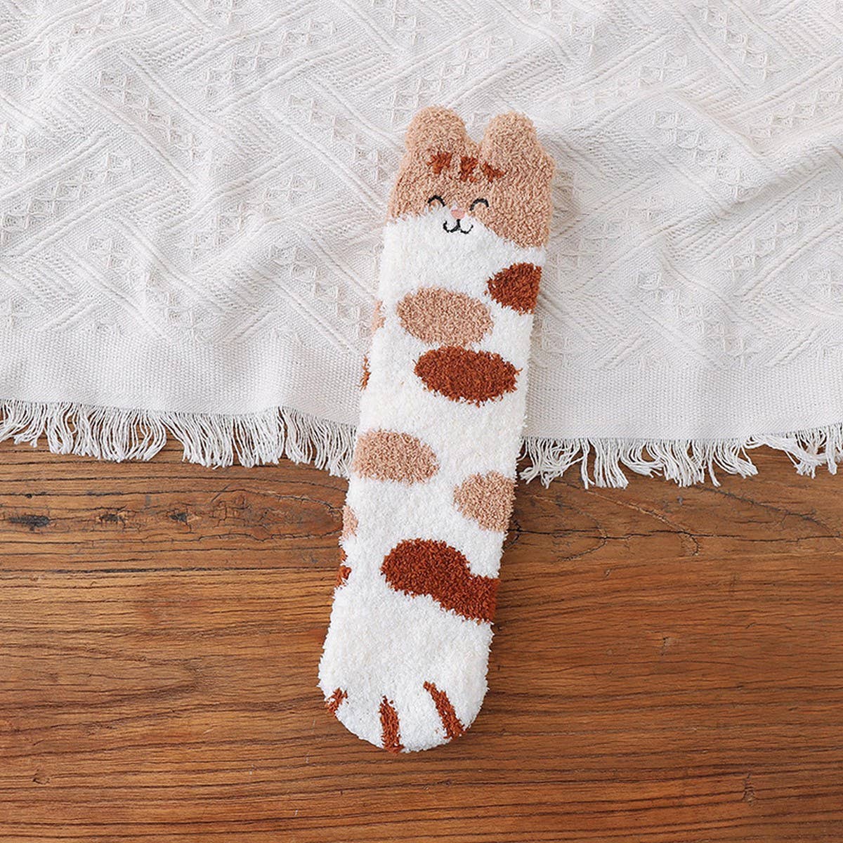 WARM FLEECE CARTOON MID-CALF SOCKS
