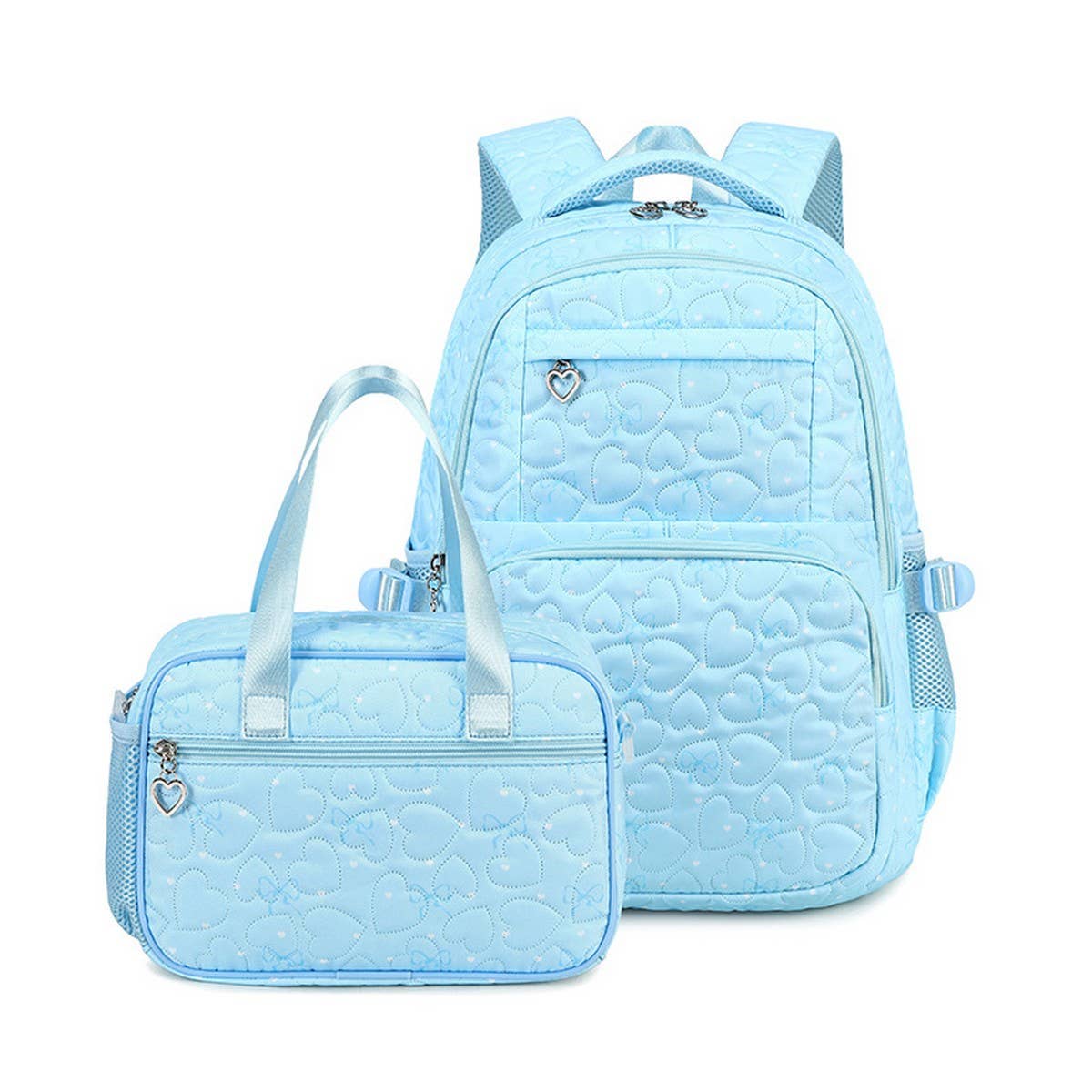 Backpacks for School Girls?“Heart Print 2-Piece Set_CWAB5393